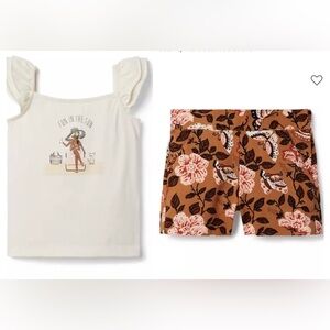 Janie&Jack Fun In the Sun Top & Butterfly Floral Shorts